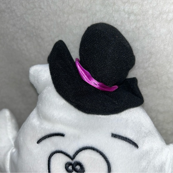 Ghost plush top hat vintage Halloween decor 12" The Amusement Factory with tag - Picture 3 of 11